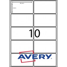 AVERY L7173                         10xLABELS PER SHEET 99 X 57mm 